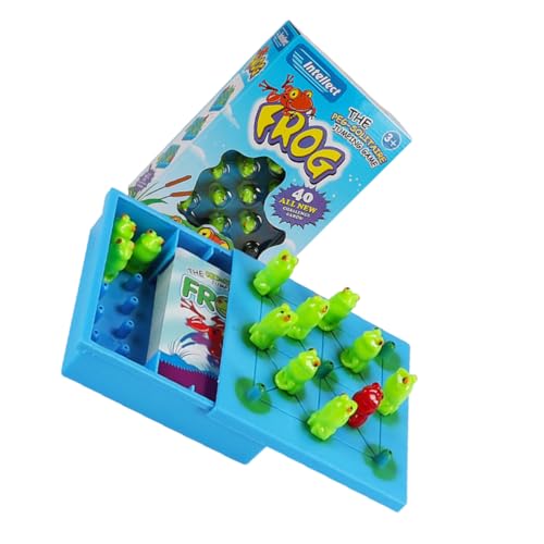 BRIGHTFUFU 1 Set Frosch Dame Brettspiel Ratespiel Mit Frosch Balance Puzzle Kinderspielzeug Kinderspielzeug Schach Cartoon Spiel Schachbrett Trainingsspielzeug Bewegliches von BRIGHTFUFU