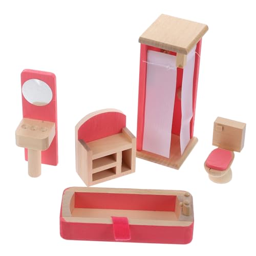 BRIGHTFUFU Miniatur Holzspielzeug öbel Set Für Puppenhaus 1 Set Schlafzimmermöbel Dekoratives Für Kinderzimmer öbelspielzeug Für Kreatives Rollenspiel von BRIGHTFUFU