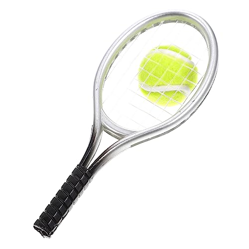 BRIGHTFUFU 1 Set Mini Tennis Kit Miniatur Tennis Schläger Set Für Puppenhaus Dekorativer Sportartikel Für Miniaturszenen Perfekte Mini Zubehör Für Kreative Spielideen von BRIGHTFUFU