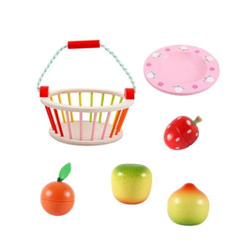 BRIGHTFUFU 1 Set Obst Schneide Set Für Pädagogisches Küchen Mit Buntem Obst Gemü Und Zubehör Für Kreative Rollenspiele Der Kinderküche Ideal Für Jungen Und ädchen von BRIGHTFUFU