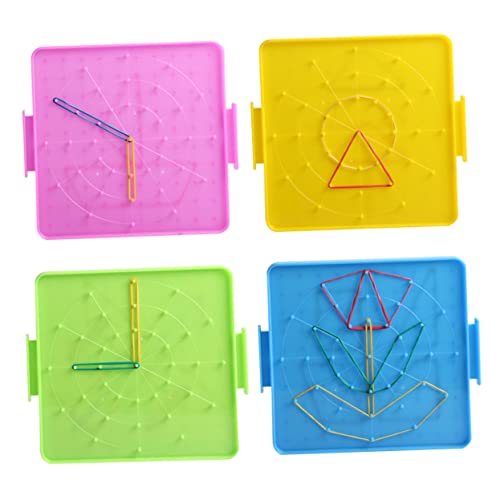 BRIGHTFUFU 1 Set Schüler Nagelbrett Lehr Nagelbrett Vorschul Spielbrett Grafisches Lernbrett Heimlern Geoboard Lernspielzeug Mathematik Nagelbrett Nagelplatte von BRIGHTFUFU