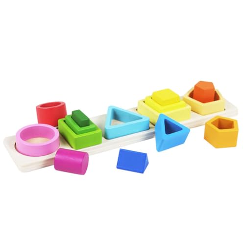 BRIGHTFUFU 1 Set Sortieren Und Stapeln Geometrisches Spielzeug Kinder Kognition Frühpädagogisches Spielzeug von BRIGHTFUFU