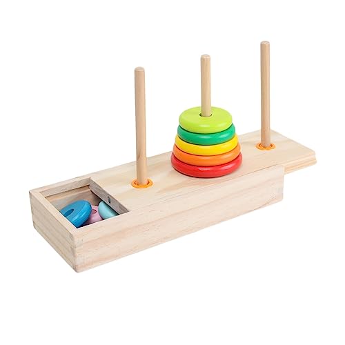 BRIGHTFUFU 1 Set Turm Von Hanoi Kinderspielzeug Kinderspielzeug Kleinkindspielzeug Säuglingsspielzeug Frühes Lernspielzeug Regenbogen Stapelspielzeug Stapelspielzeug Sensorisches von BRIGHTFUFU