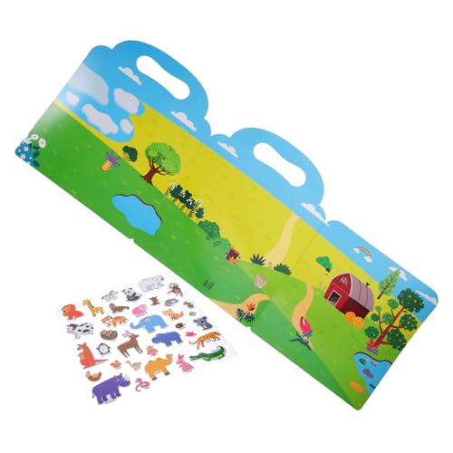 BRIGHTFUFU 1 Set Von Kindern Aufkleberbücher Kleinkindstein Buch DIY Sticker Book Kindersteinbuch Buch Kleinkindspielzeug von BRIGHTFUFU