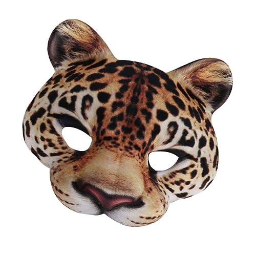 BRIGHTFUFU 1 Stück Halloween Maske Kreative Tiermaske Coole Tiermaske Party Dressing Maske Performance Party Maske Rollenspiel Leoparden Maske Dekorative Party Maske Bühnen von BRIGHTFUFU