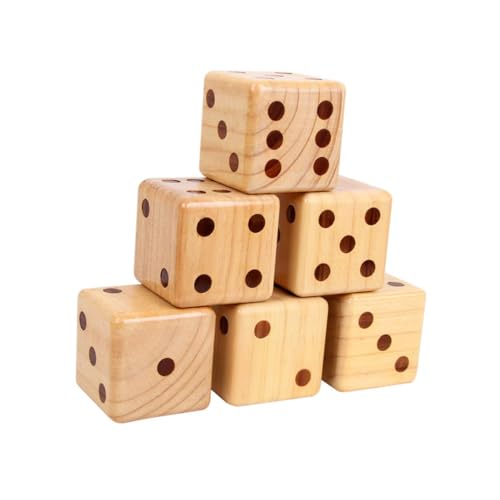 BRIGHTFUFU 1 Stück Holzwürfel hühner spielsachen für bar Accessories Freizeitspielzeug barzubehör Educational Toys Tischspielzeug Würfel Spiel Würfel Bambus von BRIGHTFUFU