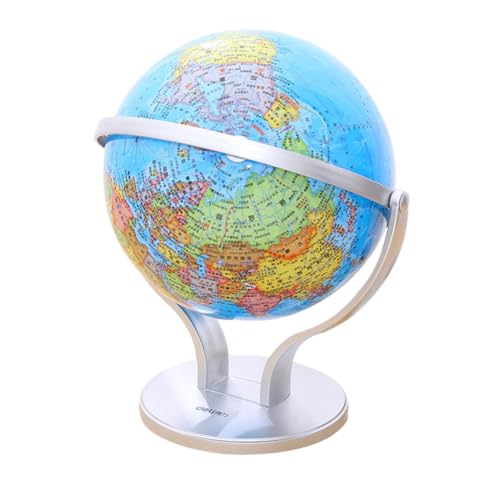 BRIGHTFUFU 1 Stück schreibtischdeko Earth schulzeug Weltkarte politisch School Supplies Geographie-Lernspielzeug für Tisch-Weltkugel Bildungsweltkugel Desktop-Weltkugel Abs Blue von BRIGHTFUFU