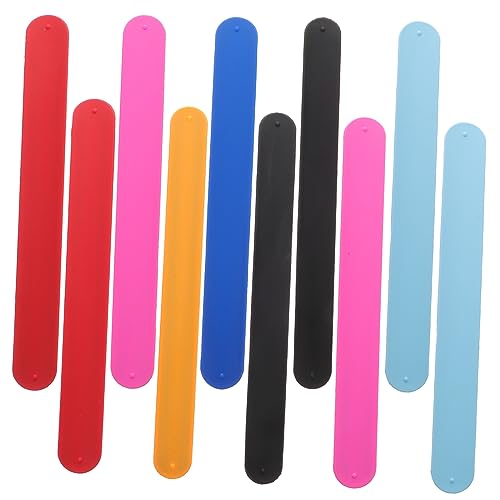 BRIGHTFUFU 10 Stück Silikon Slap Armbänder Für Bunte Klatscharmbänder Mit Motivierenden Sprüchen Und Pailletten Kreative Mitgebsel Für Geburtstagsfeiern Und Partys von BRIGHTFUFU