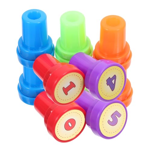 BRIGHTFUFU Stempel Zahlenstempel 10-teiliges Bastelstempel-Set Dekorativer Tagebuchstempel Für Kindergeburtstagsparty von BRIGHTFUFU