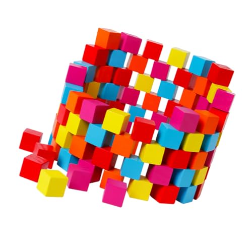 BRIGHTFUFU 100 Stück Teiliges Bunter Holzwürfel Lernspielzeug für Pädagogische Bauklötze Farbenfrohe Quadratische Bausteine Kreativität Handfertigkeit und Farberkennung Geeignet für BRIGHTFUFU 100 Stück Teiliges Bunter Holzwürfel Lernspielzeug für Pädagogische Bauklötze Farbenfrohe Quadratische Bausteine Kreativität Handfertigkeit und Farberkennung Geeignet für von BRIGHTFUFU
