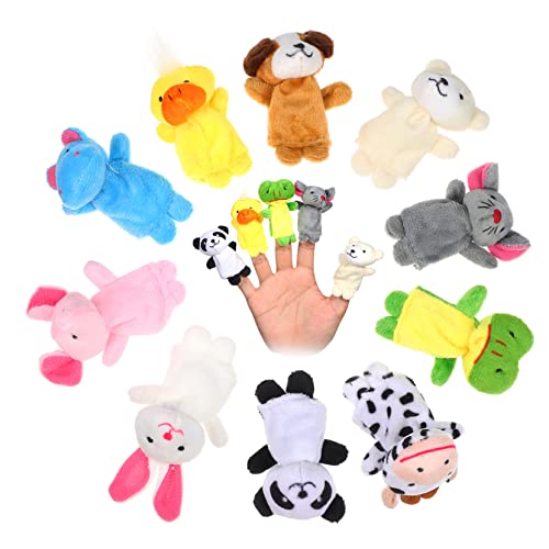 BRIGHTFUFU Handpuppe Kleinkinder Spielzeug 10er Set Tier Fingerpuppen Aus Weichem Üsch Für Kindergarten Und Kreative Spielzeiten Handpuppen Für Und Fingerpuppen Für Rollenspiele von BRIGHTFUFU