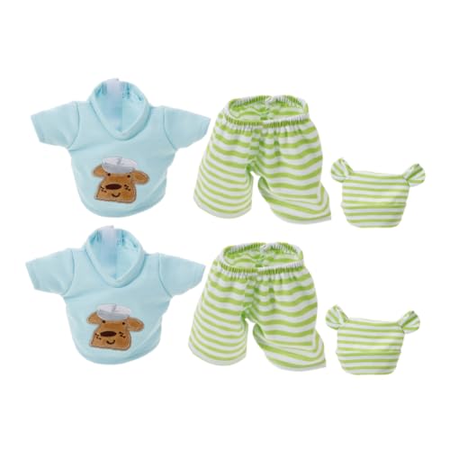 BRIGHTFUFU 2 Satz Puppenkleidung mit Shirt Hose und Mütze Modische Vinyl Neugeborenen-puppenoutfits für Vielseitige Kostüme für Rollenspiele und Puppenhaus-aktivitäten BRIGHTFUFU 2 Satz Puppenkleidung mit Shirt Hose und Mütze Modische Vinyl Neugeborenen-puppenoutfits für Vielseitige Kostüme für Rollenspiele und Puppenhaus-aktivitäten von BRIGHTFUFU