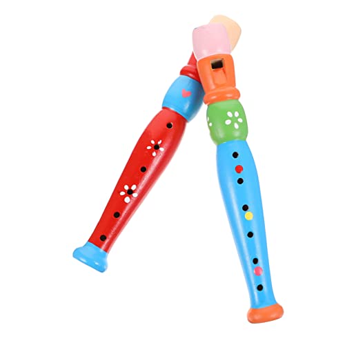 BRIGHTFUFU 2 Stück 6 Holzklarinetten Für Musikinstrumente Musikinstrumente Für Babys Sportspielzeug Holzflöte Blockflöteninstrument Für Blasflötenspielzeug von BRIGHTFUFU