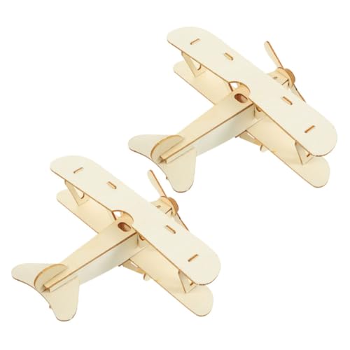 BRIGHTFUFU 2 Stück DIY Holzflugzeug Bausatz Set aus Holz Pädagogisches Modellflugzeug zum Zusammenbauen und Bemalen Stem Lernspielzeug für Kreative und Bastelfreunde Robust und Detailgenau BRIGHTFUFU 2 Stück DIY Holzflugzeug Bausatz Set aus Holz Pädagogisches Modellflugzeug zum Zusammenbauen und Bemalen Stem Lernspielzeug für Kreative und Bastelfreunde Robust und Detailgenau von BRIGHTFUFU