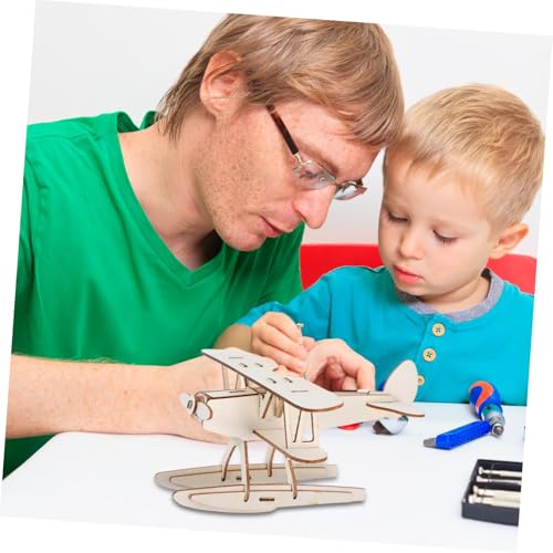 BRIGHTFUFU 2 Stück DIY Holzflugzeug Bausatz Wasserflugzeug Modell Set zum Bemalen Kreatives Kinderspielzeug Hand Auge koordination Räumlichem Denken und Künstlerischem Ausdruck BRIGHTFUFU 2 Stück DIY Holzflugzeug Bausatz Wasserflugzeug Modell Set zum Bemalen Kreatives Kinderspielzeug Hand Auge koordination Räumlichem Denken und Künstlerischem Ausdruck von BRIGHTFUFU