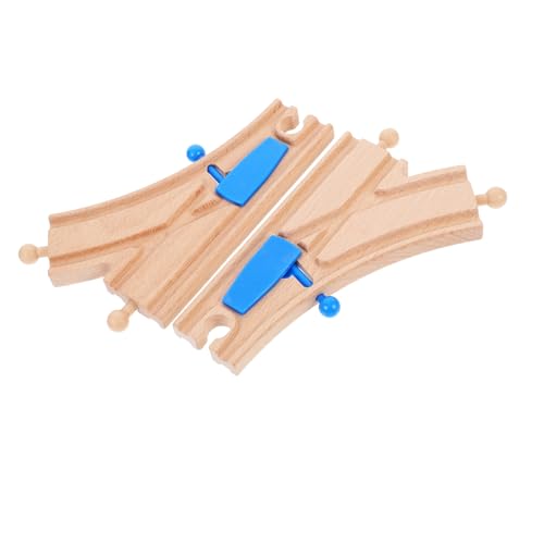 BRIGHTFUFU 2 Stück Holz Weiche Schienenverbinder für Holzeisenbahn Erweiterung Kompatibel mit Großen Marken Zubehör zur Spielerischen Entwicklung BRIGHTFUFU 2 Stück Holz Weiche Schienenverbinder für Holzeisenbahn Erweiterung Kompatibel mit Großen Marken Zubehör zur Spielerischen Entwicklung von BRIGHTFUFU