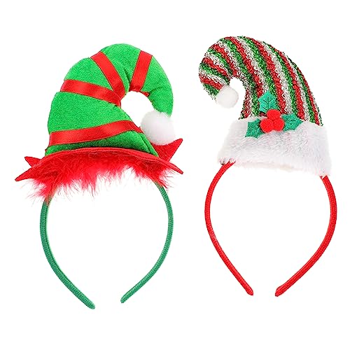 BRIGHTFUFU Zartes Weihnachtshaarband Hut Haarbänder Weihnachtsstirnband für Partys Haarschmuck für Jungen und Mädchen von BRIGHTFUFU