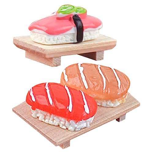 BRIGHTFUFU Miniatur Lebensmittel Set Dekorative Mini Food Aufbewahrung Für Puppenhaus Sushi Und Mehr Ideal Als Fotorequisiten Für Miniaturmodelle Und Puppenhaus Zubehör von BRIGHTFUFU