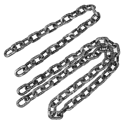 BRIGHTFUFU 2 Stück Simulierte Eisenkette Dekoration Party Gefängnis Satanisch Groß Halloween Dekorationen Cosplay Gefälschte Kette Gruseliges Banner Vintage Kleine Jumbo BRIGHTFUFU 2 Stück Simulierte Eisenkette Dekoration Party Gefängnis Satanisch Groß Halloween Dekorationen Cosplay Gefälschte Kette Gruseliges Banner Vintage Kleine Jumbo von BRIGHTFUFU