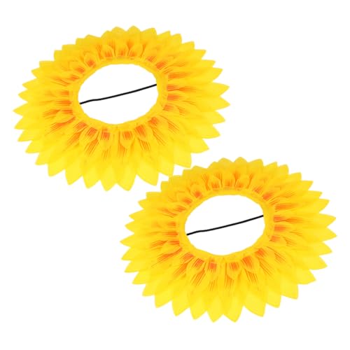 BRIGHTFUFU 2 Stück Sonnenblumen Kopfbedeckung Requisiten Kleiner Hut Blumenhut Sonnenblumen Kostüm Sonnenblumen Kapuzenpullover Für Frauen Einzigartige Hüte Hut Für Blumen von BRIGHTFUFU