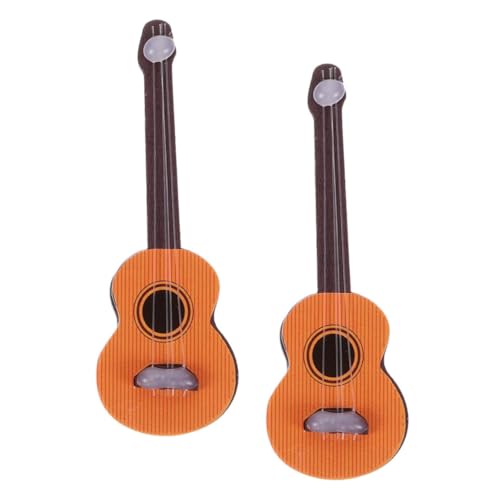 BRIGHTFUFU 2 Stück Teiliges Mini Gitarren Modell aus Leichtem Holz Realistische Miniatur Musikinstrumente mit Glatter Oberfläche Langlebig und Wiederverwendbar für Puppenhaus Dekoration und BRIGHTFUFU 2 Stück Teiliges Mini Gitarren Modell aus Leichtem Holz Realistische Miniatur Musikinstrumente mit Glatter Oberfläche Langlebig und Wiederverwendbar für Puppenhaus Dekoration und von BRIGHTFUFU