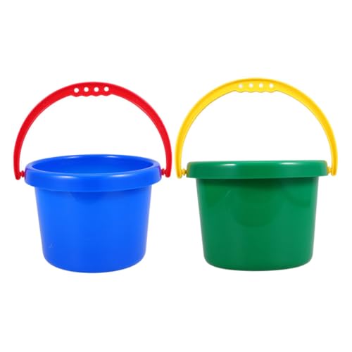 BRIGHTFUFU Sandspielzeug Baby Sandspielzeug Strand Sommer Sandspielzeug Leichte Strand Eimer Mit Griff Bunte Sandbucket Für Zum Und Bauen Von Sandburgen & von BRIGHTFUFU