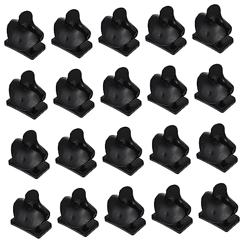 BRIGHTFUFU 20 Stück Puppenkettenhalter Zubehör für Babypuppen Verstellbarer Puppenbestand puppenhausmöbel doll Accessories Mini-Halskettenmodell Schmuckunterstützungsmodell Plastik Black von BRIGHTFUFU