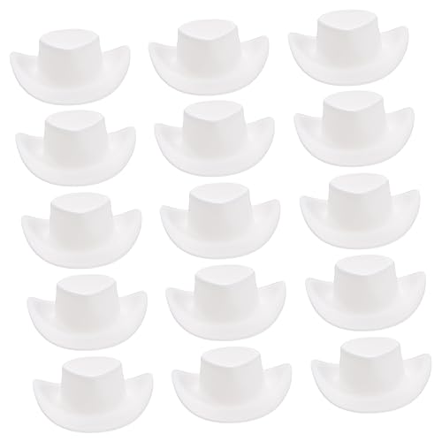 BRIGHTFUFU 20Pcs Mini-Cowboyhut hühner kinderspielzeuge spielzeuge gieskanne kinderspielzeug Mini-Hüte Kleiner Hut zum Basteln Kleiner Cowgirlhut Mini-Cowgirl-Hut Plastik von BRIGHTFUFU