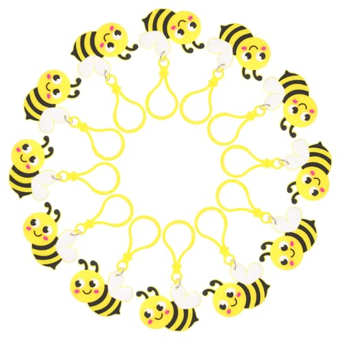 BRIGHTFUFU 24 Stück Teiliges Kleine Bienen Schlüsselanhänger mit Bienenanhänger Robuste Schlüsselringe für Geburtstagsgeschenke Partydeko Taschen und Rucksackanhänger Stilvolle Bienen Deko BRIGHTFUFU 24 Stück Teiliges Kleine Bienen Schlüsselanhänger mit Bienenanhänger Robuste Schlüsselringe für Geburtstagsgeschenke Partydeko Taschen und Rucksackanhänger Stilvolle Bienen Deko von BRIGHTFUFU