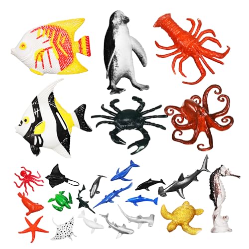 BRIGHTFUFU 24 Stück Teiliges Mini Meerestiere Spielset aus Robustem Kunststoff Realistische Kleine Ozeanfiguren Vielfältige Bunte Plastiktiere für Langlebiges und Sicheres Lernspielzeug BRIGHTFUFU 24 Stück Teiliges Mini Meerestiere Spielset aus Robustem Kunststoff Realistische Kleine Ozeanfiguren Vielfältige Bunte Plastiktiere für Langlebiges und Sicheres Lernspielzeug von BRIGHTFUFU
