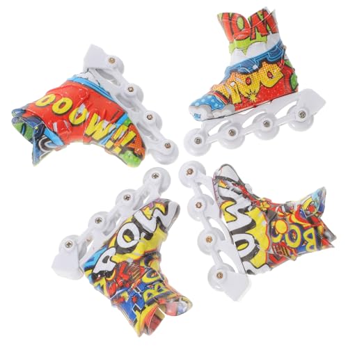 BRIGHTFUFU 2paare Finger Skateboard Spielzeug-Set Mini Rollschuhe Für Finger Für Entspannung Fingerkoordination Und Kreative Tischspiele Zufällige Designs BRIGHTFUFU 2paare Finger Skateboard Spielzeug-Set Mini Rollschuhe Für Finger Für Entspannung Fingerkoordination Und Kreative Tischspiele Zufällige Designs von BRIGHTFUFU