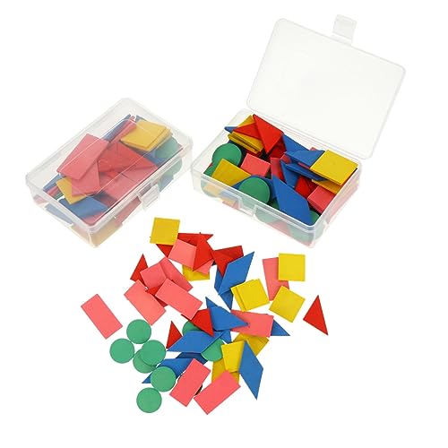 BRIGHTFUFU 2Sätze Holz Geometrische Formen Puzzle Teiliges Lernspielzeug Für Formpuzzle Mit Quadraten Rechtecken Kreisen Und Dreiecken Für Kreatives Und Mathematik Lernen von BRIGHTFUFU