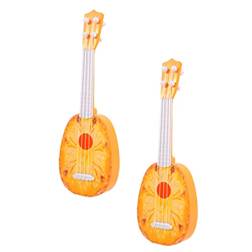 BRIGHTFUFU 2st Obst Gitarre Früherziehungsspielzeug Kleinkind Gitarre -gitarrenspielzeug Mini-Gitarren Für Kinder Gitarren-Spielzeug Akustische Gitarre Spielzeug Akustikgitarre Yellow Abs von BRIGHTFUFU