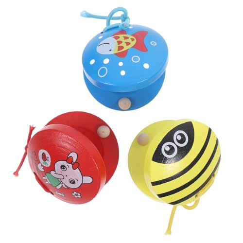 BRIGHTFUFU 3 Stück Cartoon Tier Kastagnetten Percussion Spielzeug Kinderinstrumente Kinderspielzeug Mini Spielzeug Kastagnetten Spielzeug Finger Musikinstrument Spielzeug Für von BRIGHTFUFU