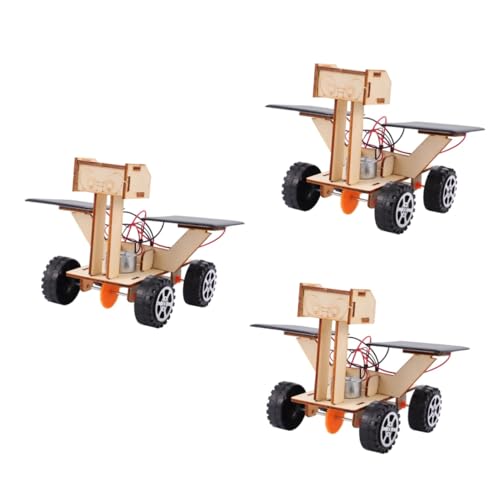 BRIGHTFUFU 3 Stück Technologie DIY Handgemachtes Zusammengebautes Spielzeug Spielzeug Zusammenbauen Solar Moon Rover Modell Solar Moon Rover Spielzeug Puzzle Spielzeug Modellbau von BRIGHTFUFU