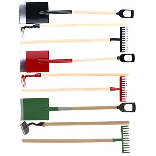 BRIGHTFUFU 3 Teiliges Miniatur Gartenwerkzeug Set Rake Schaufel Und Miniatur Gartenaccessoires Und Für Puppenhaus Und Gartenarbeit von BRIGHTFUFU