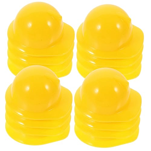 BRIGHTFUFU 30 Stück Mini Bauhut Puppenzubehör Kleine Hühnerhelme Kunststoff Minihelme Haustier Vogelhelm Kunststoff Mini Sicherheitshut Helm Für Mini Mini Puppenhelme Vogelhut von BRIGHTFUFU