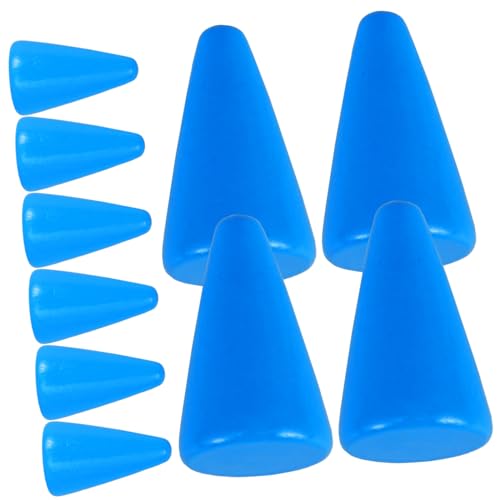 BRIGHTFUFU 30 Stück Schachzubehör Spielzubehör Spielfiguren Board-zubehör Spielkomponente Brettspiele Bauern Schachbrett Zubehör Schachbrett Schach Tischmarker Schach Für Brett Blue Holz von BRIGHTFUFU