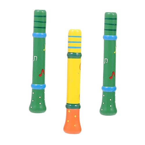 BRIGHTFUFU 3st Spielzeug Pfeifen Lernspielzeug Für Kinder Trompete Spielzeug Piccoloflöte Hornflöte Spielzeug Pfeifendes Spielzeug Musikinstrumente Für Kinder Musikspielzeug Hölzern von BRIGHTFUFU