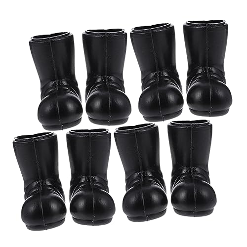 BRIGHTFUFU 4 Paar Mini Stiefel Mini Hausschmuck Weihnachtspuppenschuhe Weihnachtsmann Stiefel Weihnachtsmann Stiefel Mini Schuhe Miniatur Weihnachtsmann Schuhe Miniatur Weihnachtsmann von BRIGHTFUFU