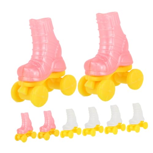 BRIGHTFUFU 4 Paare Miniatur Rollschuhe für Puppen DIY Kunststoff Rollschuhe Langlebige Puppenschuhe für Bastelarbeiten Dekorative Puppenzubehör für Puppenherstellung BRIGHTFUFU 4 Paare Miniatur Rollschuhe für Puppen DIY Kunststoff Rollschuhe Langlebige Puppenschuhe für Bastelarbeiten Dekorative Puppenzubehör für Puppenherstellung von BRIGHTFUFU