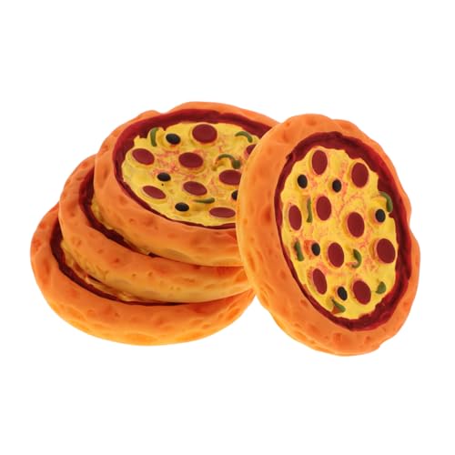 BRIGHTFUFU 4 Stück Puppenhaus Pizza Miniatur Pizza Mini Pizza Dekor Mini Pizza Modell Künstliche Pizza Simulation Mini Pizza Requisite Für Geschäft DIY Simulierte Requisite von BRIGHTFUFU