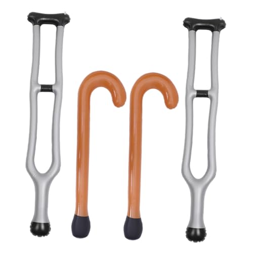 BRIGHTFUFU 4 Stück Teiliges PVC Aufblasbares Krücken Leichtes Strapazierfähiges und Cosplay Accessoire Sichere Praktische Gehstöcke für Party und Verkleidung BRIGHTFUFU 4 Stück Teiliges PVC Aufblasbares Krücken Leichtes Strapazierfähiges und Cosplay Accessoire Sichere Praktische Gehstöcke für Party und Verkleidung von BRIGHTFUFU