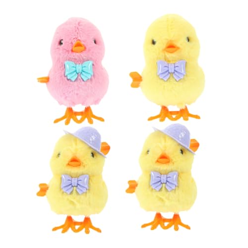 BRIGHTFUFU 4stücke Aufzieh-küken Spielzeug Für Junge Mädchen Lustige Plüschküken Mit Hüten Und Krawatten Für Ostern Füllmaterial Für Geschenkkörbe BRIGHTFUFU 4stücke Aufzieh-küken Spielzeug Für Junge Mädchen Lustige Plüschküken Mit Hüten Und Krawatten Für Ostern Füllmaterial Für Geschenkkörbe von BRIGHTFUFU