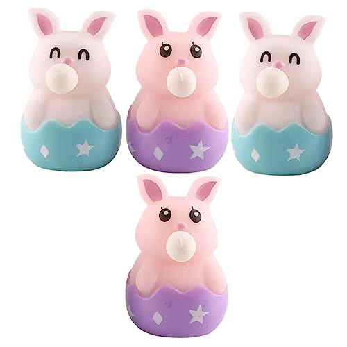 BRIGHTFUFU 4stücke Druckabbau Kaninchen Spielzeuge Cartoon Hase Quetschspielzeug Für Ostern Farben Sicher Und Dehnbar BRIGHTFUFU 4stücke Druckabbau Kaninchen Spielzeuge Cartoon Hase Quetschspielzeug Für Ostern Farben Sicher Und Dehnbar von BRIGHTFUFU