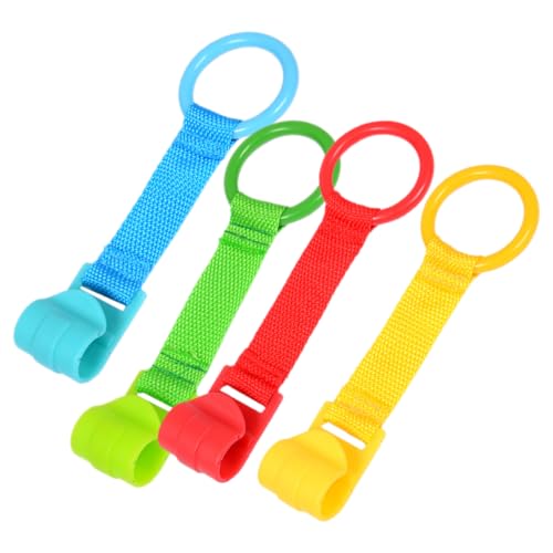 BRIGHTFUFU 4er Set Pull Up Ringe Stützhilfen Für Kleinkinder Zum Stehen Und Laufen Sicherheitsringe Und Lernspielzeug Für Sicheres Aufrichten von BRIGHTFUFU