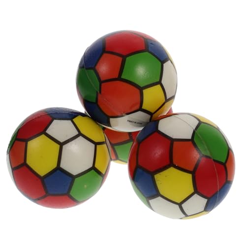 BRIGHTFUFU 4pcs Drücken Fußballspielzeug Zappel -spielzeugparty Stress Spielzeug Sportball Muster Bälle Kleiner Ballspielerei von BRIGHTFUFU