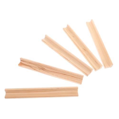 BRIGHTFUFU 5 Stück Holzspielzeug, Mexikanischer Zug, Dominosteine, Mahjong, Domino-Halter, Holz-Domino-Racks, Karten-präsentationsständer, Dekoratives Tablett, Mini-Spielzeug, Push-Karte, von BRIGHTFUFU