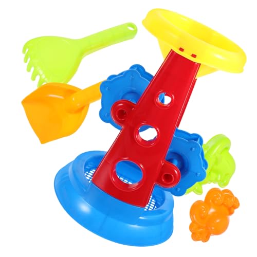 BRIGHTFUFU 5 Teiliges Set Sandeimer Strandspielzeug Für Kleinkinder Kinderstrand Sandschaufeln Sandsiebtrichter Sandsieb Spielzeug Strandrechen Spielzeug Sandkastenspielzeug von BRIGHTFUFU