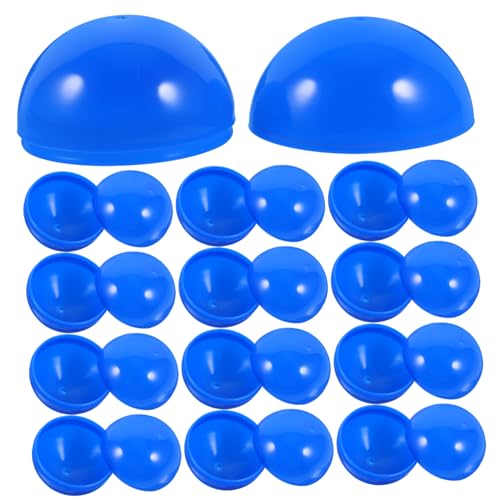 BRIGHTFUFU 50 Stück Lotteriekugel Mini-kapseln Mini Grube Spiele Pongbälle Bälle Zeichnen Leere Runde Kapselkugeln Für Kaugummiautomaten Ball Tennisbälle Masse Automatenbälle Tombola Blue von BRIGHTFUFU